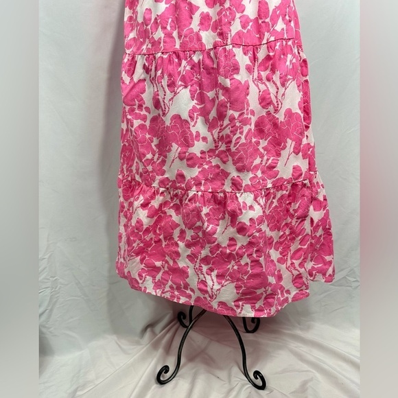 English Factory pink floral open back maxi dress size L - Picture 4 of 10